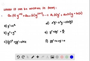 SOLVED:Which of the equations in Exercise 1 are linear?