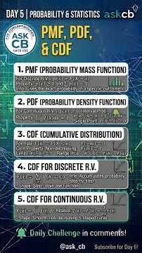 Day 5/15:Probability & Statistics Series by ASK CB! ProbabilityAndStatistics #EngineeringMathematics