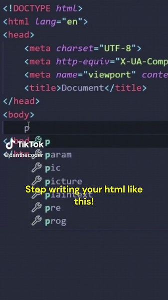 a shortcut for writing html tags with classes #htmltutorial #webdevelopment #computerscience #programming #coding #javascript #programmer #code #coder #webdeveloper #html #html5 #html5 #hmtlcss #visualstudio
