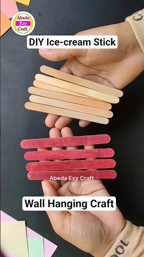 Ice-cream Stick Wall Hanging Craft ideas | DIY Wall Decor Idea | Home Decor #shorts #diy #craft