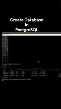 Create Database in PostgreSQL DB