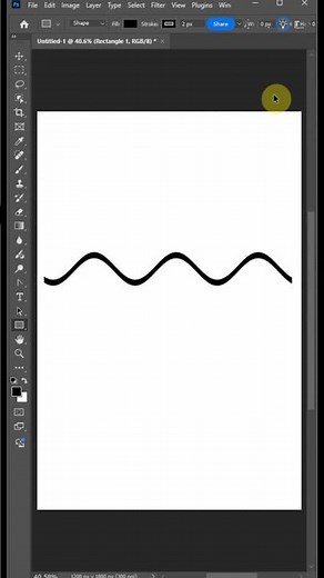 How to make a wave line in photoshop shorts