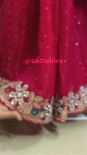 Beautiful Rani Pink Fendy Fabric Saree ✨ Full Silver Stone Work & Floral Border Designer Saree