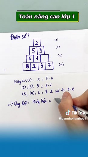 Giải bài toán nâng cao lớp 1 với quy luật số