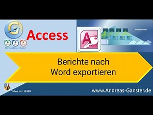 #Access Bericht als Word-Dokument speichern – so geht’s | #tips 18388 #tutorial #deutsch #wissen