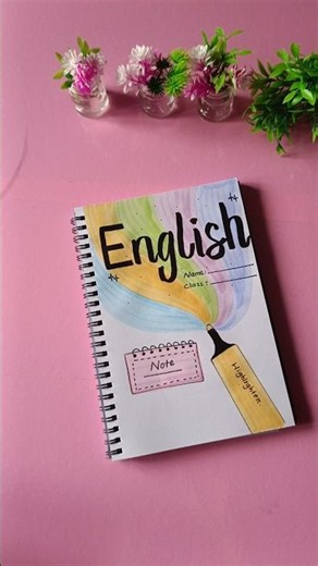 Creative english front page design #frontpage #coverpage #shorts