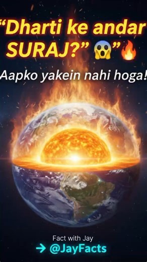 🌍 Dharti ke andar chhupa hai ek Suraj! 😱 | Mind Blowing Earth Fact in Hindi | @JayFacts