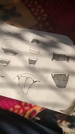 11 Anime Mouth Expressions Drawing | Step by Step Sketch ✏️✨