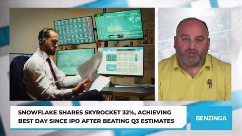 Snowflake Shares Skyrocket 32%, Achieving Best Day Since IPO After Beating Q3 Estimates
