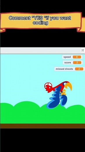Shooting game in scratch.Comment YES if you want full coding#youtubeshorts #trending #viral