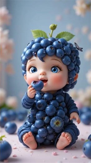 Cute Blueberry Baby Can’t Stop Smiling 😍🫐 | Super Adorable Animation