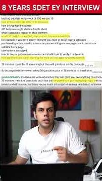 Reality of QA/SDET Interview in India #sdet #playwright