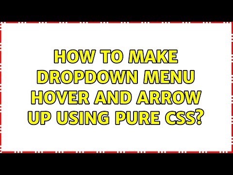 How to make dropdown menu hover and arrow up using pure css?