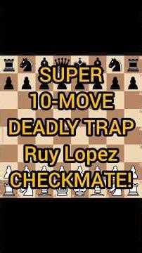 INSTANT WIN! Ruy Lopez 10-Move Super Trap ♟️ Trampa MORTAL en la Española #chess #ajedrez