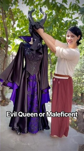 Choose your favourite costume💜 #maleficent #evilqueen #sewing #sewingprojects #halloween2026