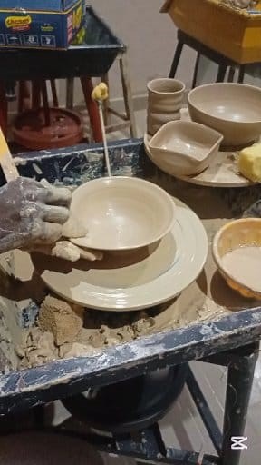 Clay feels so therapeutic — the way it moves, responds, and softens under your touch. It’s like having a quiet conversation without words… just you, your thoughts, and the rhythm of the wheel. Every push, pull, and shaping moment carries something deeper — peace, patience, and presence. No matter how chaotic life feels, clay somehow has its way of grounding you back to calm. #ofysmithpottery #Therapy #wheelmoments #clayflowers | Ofysmith Pottery