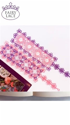 Tatting lace bookmarks #FairyLacefromElena #Shorts #bookmarks #tattinglace #handmade #tattingpattern