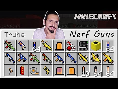 Minecraft NERF GUNS Waffen Mod! Nerf Vortex Nitron, Nerf Elite Rampage - Mit NERF Waffen VS. Zombies