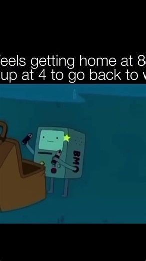 how it feel getting home from work at 8 and going back at 4