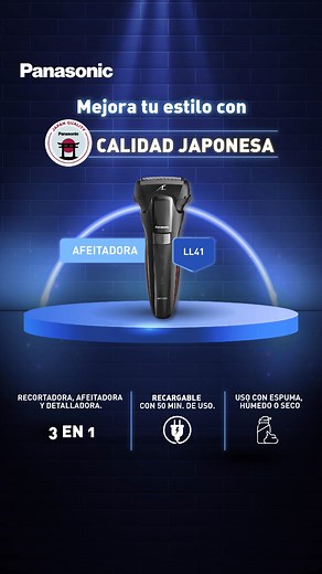 Afeitado preciso, recorte definido y estilo impecable. ✂️ La Afeitadora LL41 es 3 en 1: recorta, afeita y detalla con total comodidad. Su batería recargable brinda 50 min de uso, y puedes usarla con espuma, en seco o bajo la ducha. Cómprala y lleva rendimiento japonés a tu rutina. #Panasonic #CalidadJaponesa #BlackFriday | Panasonic Latin America | Facebook
