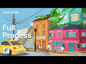 Drawing "Café Feather" in 3D | Full Process