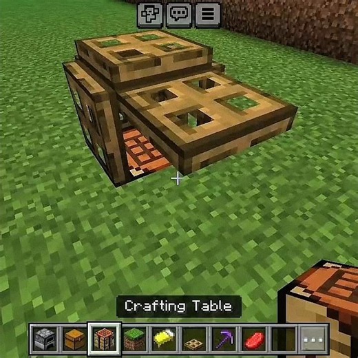 Minecraft 1 Block Base Challenge 😱 Easy Starter Base #shorts