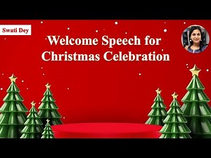 Welcome Speech for Christmas Celebration 🎄| Short & Heartwarming Christmas Speech
