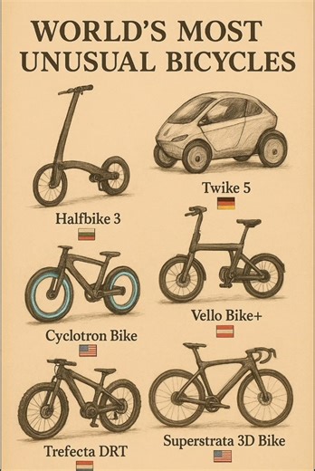 6 MOST UNUSUAL BICYCLES in the World! 🚴‍♂️✨ | You Won’t Believe #3!