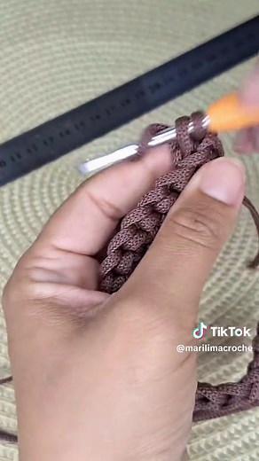 Ponto Baixo Reforçado para Bolsa de Crochê com Fio Náutico