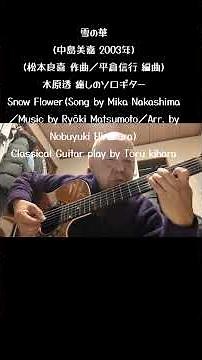 ショート動画〜雪の華(中島美嘉 2003年／松本良喜作曲／平倉信行編曲)木原透 癒しのソロギターSnow Flower(Mika Nakashima／Music by Ryōki Matsumoto)
