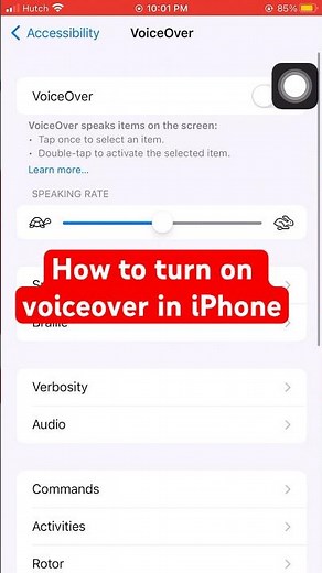How to turn on voiceover in iPhone📲🔥 #iphone #voiceover #tutorial