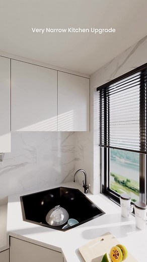 1.3M views · 8.6K reactions | This is how to upgrade & improve Narrow & Small Kitchen ✨ • • #kitchenimprovement #smallkitchen #kitchenreno | Tiffany Design Studio | Facebook
