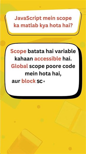 JavaScript Scope Kya Hota Hai? Global vs Block Explained 🔥