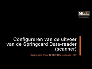 Springcard data-reader (RFID-Scanner) configureren met configuratiekaarten.