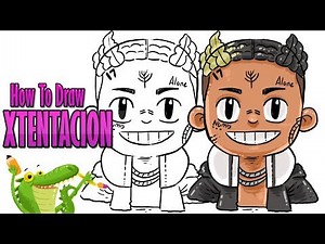 how to draw xxx tentacion cartoon