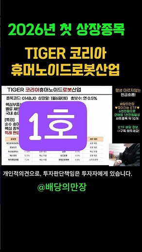 TIGER 코리아휴머노이드로봇산업ETF 핵심포인트 알아보기 #로봇etf #etf투자 #휴머노이드로봇
