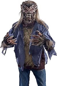 Zagone Studios Lone Wolf Werewolf Costume, Mask, Shirt, Gloves and Feet