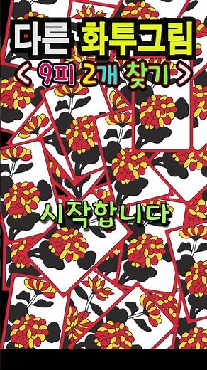 다른 화투그림 찾기 #관찰력 #뇌운동