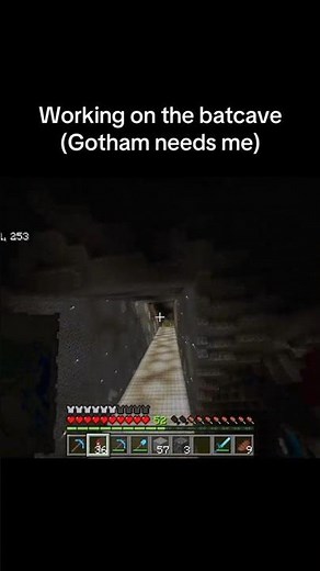 the Minecraft bat cave begins.. #minecraft #batman #shorts