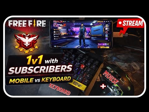 ☠️ 1v1 with Subscribers Mobile vs Keyboard Mouse setup 📲🖱️⌨️| #shortslive #viral #freefire