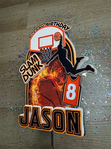 Basketball Theme Cake Topper , Basketball Birthday , Slam Dunk Cake Topper, Basketball Party Ideas , Basketball - Etsy