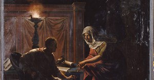 Fulvie découvrant à Cicéron la conjuration de Catilina de Nicolas André Monsiau - Reproduction tableau