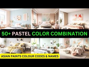 Pastel Color Combination For Bedroom With Color Codes and names From Asian Paints | Bedroom Colour