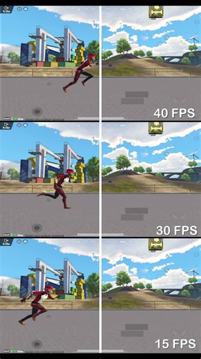 15 FPS vs 30 FPS vs 40 FPS In Slow Motion BGMI PUBG MOBILE #SHORTS #PUBG #BGMI