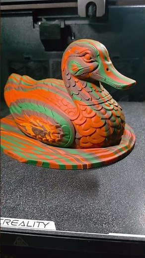 Multi-color duck print that actually turned out perfect #3dprinting #satisfying