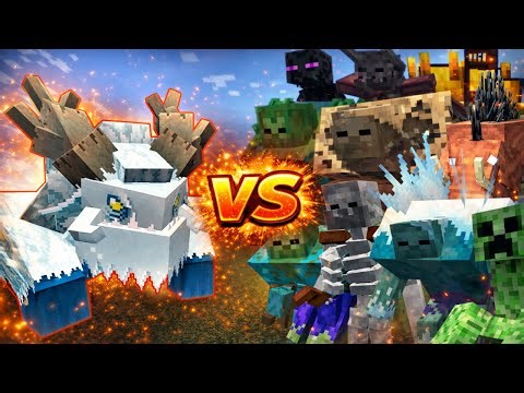 Frostmaw vs All Mutant Mobs | Mowzie's Mobs vs Mutant Mobs [Minecraft Mob Battle]