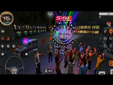 Night 🌃 Mode Dj Setup 🔊 || Full Moj 🪩💃🕺 || Bus Simulator Indonesia Games play