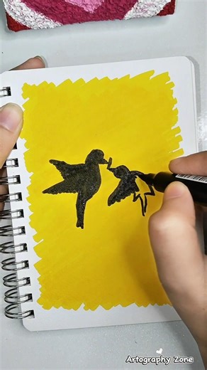 Quick & Easy Silhouette Drawing Ideas 🎨 #youtubeshorts #shorts #art #artographyzone