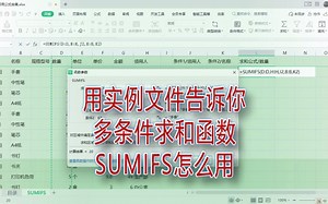 用实例文件告诉你多条件求和函数SUMIFS怎么用｜第156记_哔哩哔哩_bilibili