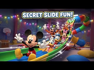 Mickey Mouse and Friends Basement Slide Adventure 🎢 | Fun Cartoon for Kids